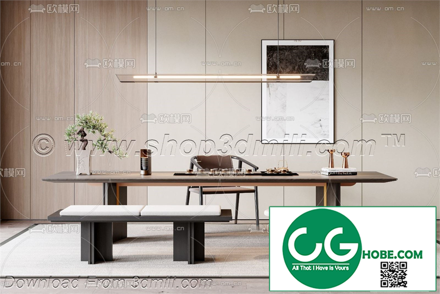 Tea Room 104 3D Model